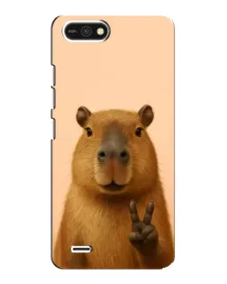 Чехол для TECNO POP 2F с картинкой «Капибара виктория»
