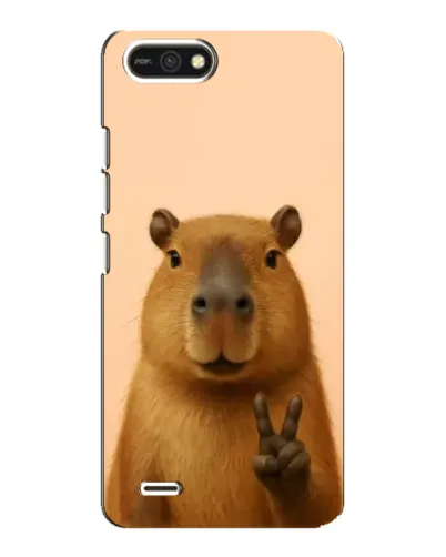 Чехол для TECNO POP 2F с картинкой «Капибара виктория»