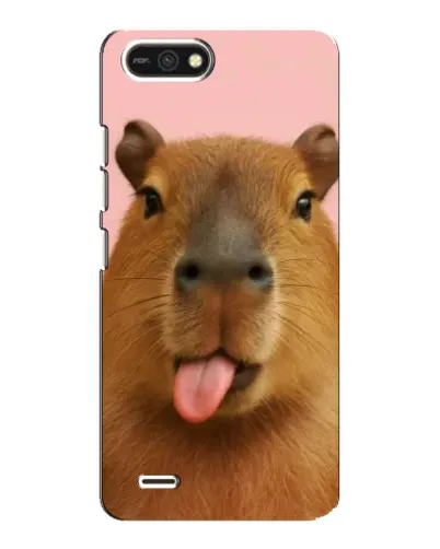 Чехол для TECNO POP 2F с картинкой «Капибара с языком»
