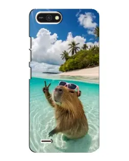 Чехол для TECNO POP 2F с картинкой «Капибара на море»