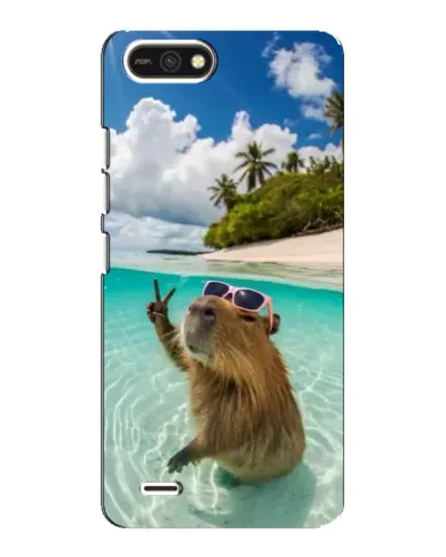 Чехол для TECNO POP 2F с картинкой «Капибара на море»