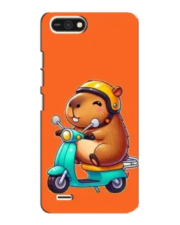 Чехол для TECNO POP 2F с картинкой «Капибара на скутере»