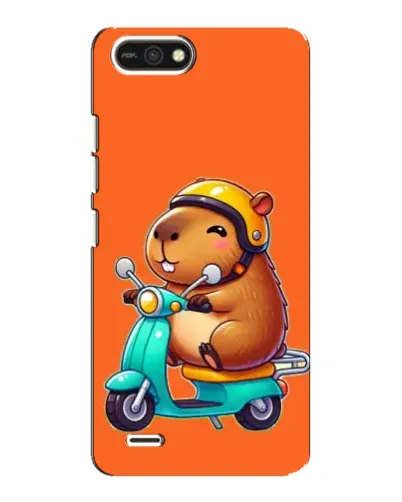 Чехол для TECNO POP 2F с картинкой «Капибара на скутере»
