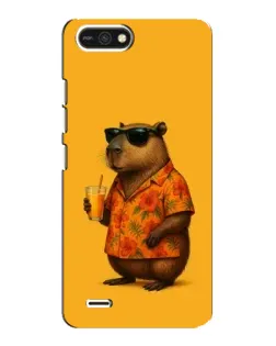 Чехол для TECNO POP 2F с картинкой «Капибара на отдыхе»