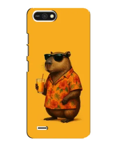 Чехол для TECNO POP 2F с картинкой «Капибара на отдыхе»