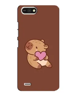 Чехол для TECNO POP 2F с картинкой «Капибара с сердцем»