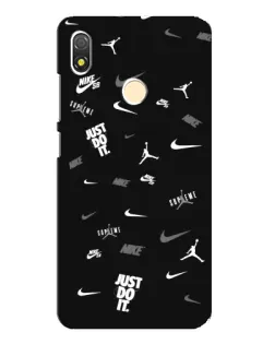Чохол для TECNO POP 3 з картинкою «Nike Black Pattern»