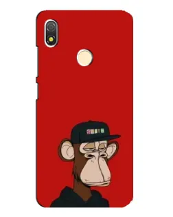 Чохол для TECNO POP 3 з картинкою «Bored Ape — червоний фон» Чохол для TECNO POP 3 з картинкою «Bored Ape — червоний фон»