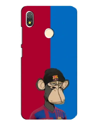 Чехол для TECNO POP 3 с картинкой «Bored Ape — фанат Барсы» Чехол для TECNO POP 3 с картинкой «Bored Ape — фанат Барсы»