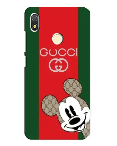 Чехол для TECNO POP 3 с картинкой «Gucci — полосы и Микки»