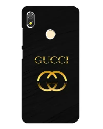 Чехол для TECNO POP 3 с картинкой «Золотой логотип Gucci»
