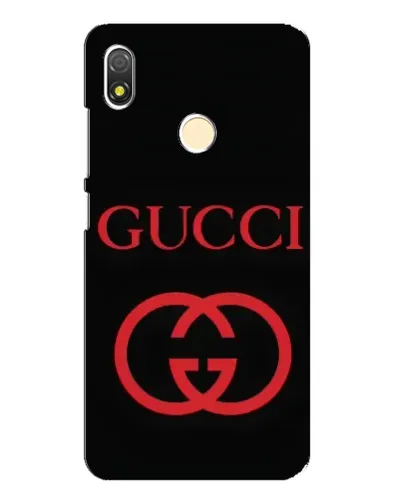 Чехол для TECNO POP 3 с картинкой «Gucci — красный логотип»