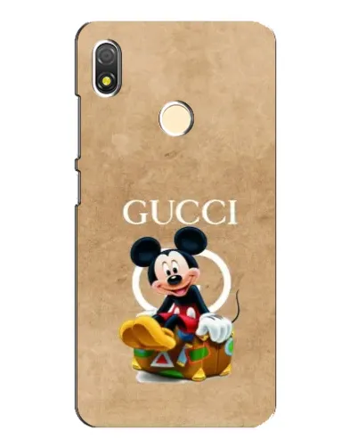 Чехол для TECNO POP 3 с картинкой «Микки Маус Gucci — крафт»
