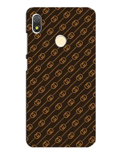 Чехол для TECNO POP 3 с картинкой «Gucci — золотые диагонали»