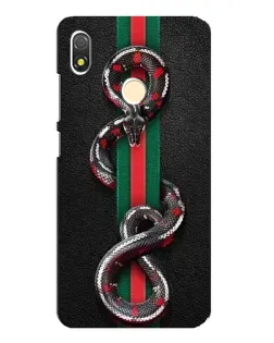 Чехол для TECNO POP 3 с картинкой «Gucci — змея на полосе» Чехол для TECNO POP 3 с картинкой «Gucci — змея на полосе»