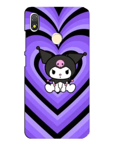 Чехол для TECNO POP 3 с картинкой «Kuromi и фиолетовые сердца»