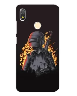 Чехол для TECNO POP 3 с картинкой «PUBG — огненный силуэт»