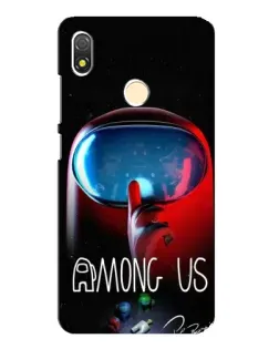 Чохол для TECNO POP 3 з картинкою «Червоний імпостер — макро»