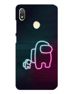 Чохол для TECNO POP 3 з картинкою «Among Us неон-арт»