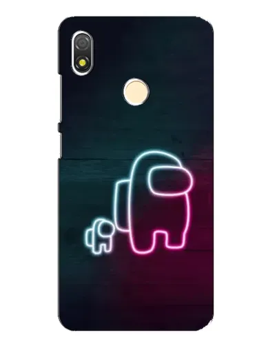 Чехол для TECNO POP 3 с картинкой «Among Us неон-арт» Чехол для TECNO POP 3 с картинкой «Among Us неон-арт»