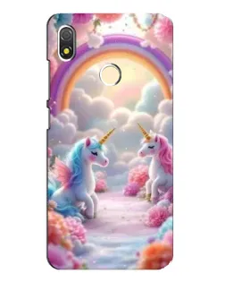 Чехол для TECNO POP 3 с картинкой «Радуга и единороги»