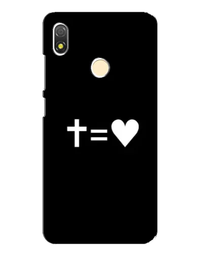 Чехол для TECNO POP 3 с картинкой «Крест и Сердце» Чехол для TECNO POP 3 с картинкой «Крест и Сердце»