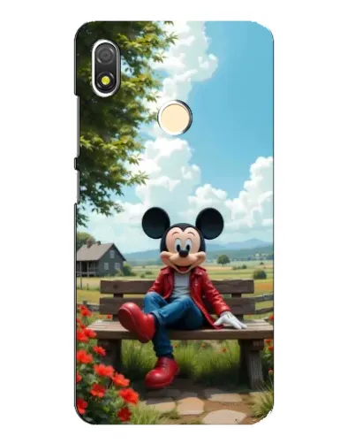 Чехол для TECNO POP 3 с картинкой «Микки на скамейке» Чехол для TECNO POP 3 с картинкой «Микки на скамейке»