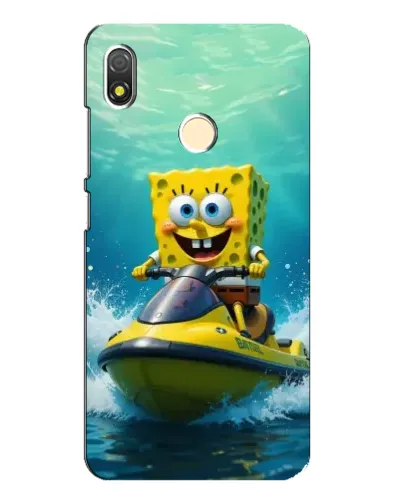 Чехол для TECNO POP 3 с картинкой «Спанч Боб на гидроцикле» Чехол для TECNO POP 3 с картинкой «Спанч Боб на гидроцикле»