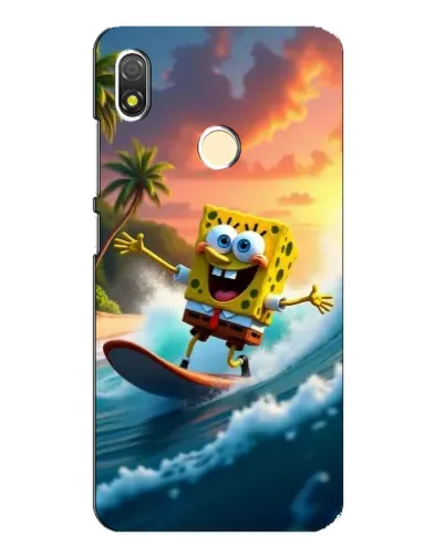 Чехол для TECNO POP 3 с картинкой «Губка Боб серфингист» Чехол для TECNO POP 3 с картинкой «Губка Боб серфингист»