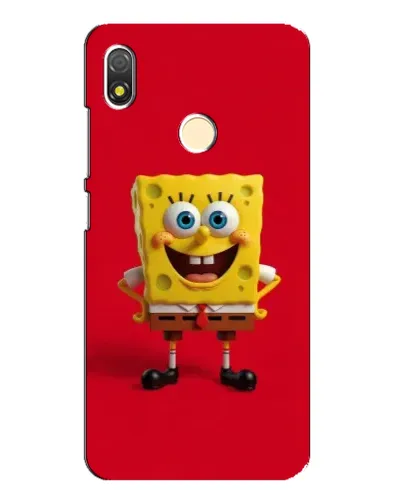 Чехол для TECNO POP 3 с картинкой «Спанч Боб на красном» Чехол для TECNO POP 3 с картинкой «Спанч Боб на красном»