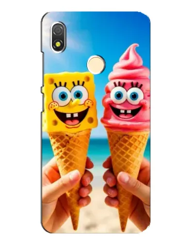 Чехол для TECNO POP 3 с картинкой «Спанч Боб мороженое» Чехол для TECNO POP 3 с картинкой «Спанч Боб мороженое»