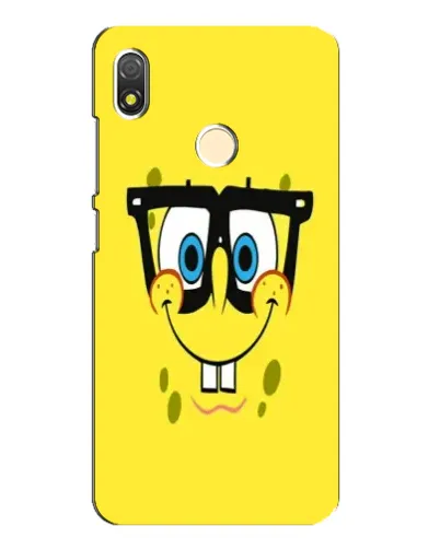 Чехол для TECNO POP 3 с картинкой «Минималистичный Спанч Боб» Чехол для TECNO POP 3 с картинкой «Минималистичный Спанч Боб»