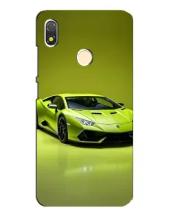Чохол для TECNO POP 3 з картинкою «Салатовий Lamborghini Huracan»