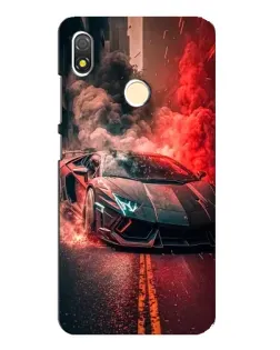 Чохол для TECNO POP 3 з картинкою «Lamborghini червоний дим»