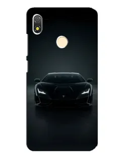 Чохол для TECNO POP 3 з картинкою «Чорний Lamborghini Aventador»