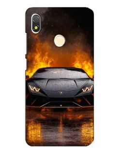Чохол для TECNO POP 3 з картинкою «Lamborghini у вогні»
