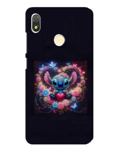 Чехол для TECNO POP 3 с картинкой «Stitch в цветах»