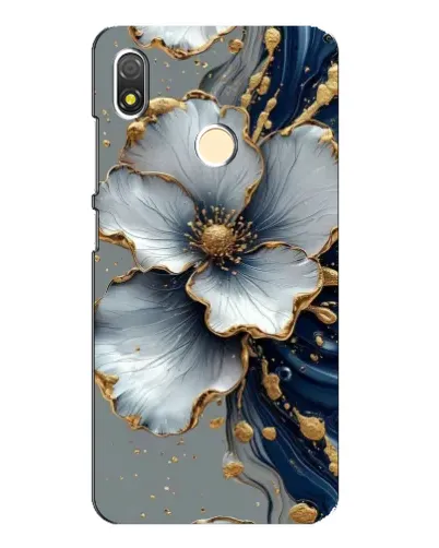 Чехол для TECNO POP 3 с картинкой «Белый цветок и золотой флюид» Чехол для TECNO POP 3 с картинкой «Белый цветок и золотой флюид»