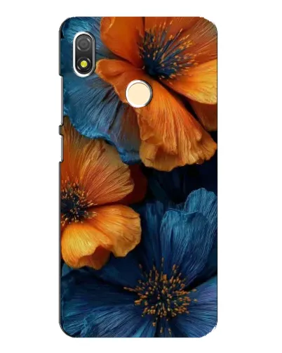 Чехол для TECNO POP 3 с картинкой «Яркая сине-оранжевая флора» Чехол для TECNO POP 3 с картинкой «Яркая сине-оранжевая флора»
