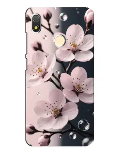 Чехол для TECNO POP 3 с картинкой «Нежная сакура и капли» Чехол для TECNO POP 3 с картинкой «Нежная сакура и капли»