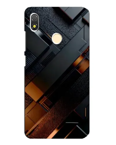 Чехол для TECNO POP 3 с картинкой «Черные геометрические блоки» Чехол для TECNO POP 3 с картинкой «Черные геометрические блоки»