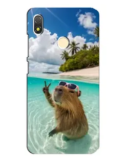 Чехол для TECNO POP 3 с картинкой «Капибара на море» Чехол для TECNO POP 3 с картинкой «Капибара на море»