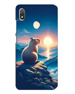 Чехол для TECNO POP 3 с картинкой «Закат солнца с капибарой» Чехол для TECNO POP 3 с картинкой «Закат солнца с капибарой»
