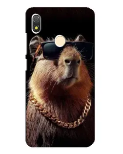 Чехол для TECNO POP 3 с картинкой «Капибара золотая цепь» Чехол для TECNO POP 3 с картинкой «Капибара золотая цепь»
