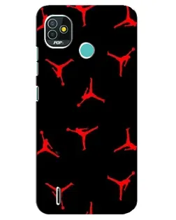Чохол для TECNO Pop 4 LTE з картинкою «Jordan Red Pattern»