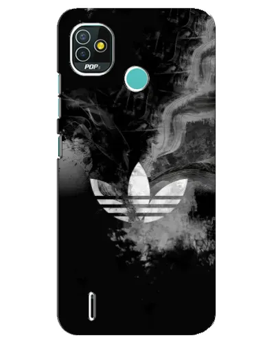 Чехол для TECNO Pop 4 LTE с картинкой «Абстрактный дым Adidas»