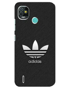 Чехол для TECNO Pop 4 LTE с картинкой «Adidas Карбоновая текстура»