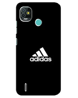 Чехол для TECNO Pop 4 LTE с картинкой «Черная классика Adidas»
