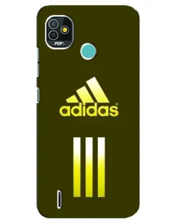 Чехол для TECNO Pop 4 LTE с картинкой «Оливковый градиент Adidas»