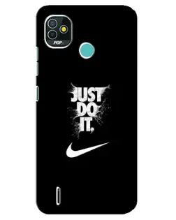 Чохол для TECNO Pop 4 LTE з картинкою «Текстовий принт Nike»